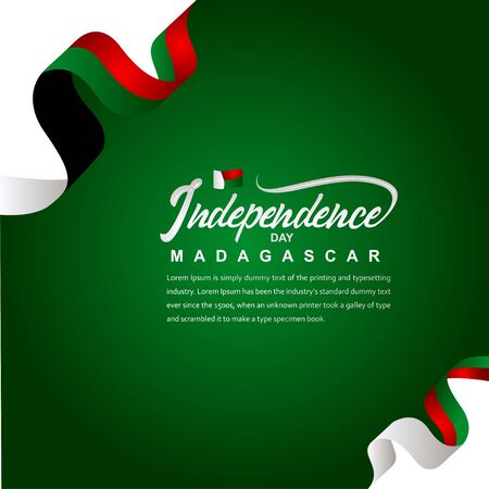Madagascar Independence Day Celebration Creative Design Illustration Vector Templateのイラスト素材