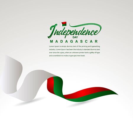 Madagascar Independence Day Celebration Creative Design Illustration Vector Templateのイラスト素材