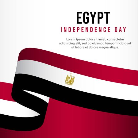 Egypt Independence Day Celebration, banner set Design Vector Template Illustrationのイラスト素材