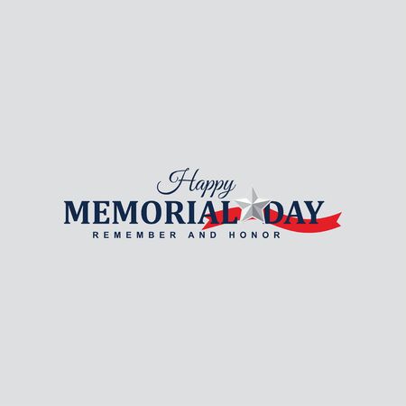 Happy Memorial Day Celebration Vector Template Design Illustrationのイラスト素材