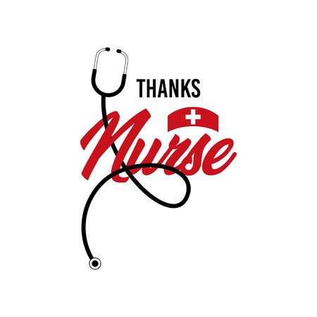 Thanks Nurse Vector Template Design Illustrationのイラスト素材