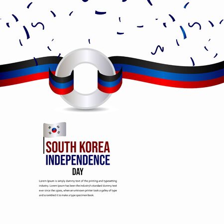 South Korea Independence Day Celebration Vector Template Design Illustrationのイラスト素材