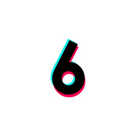Number 6 Vector Template Design Illustration Design for Anniversary Celebrationのイラスト素材