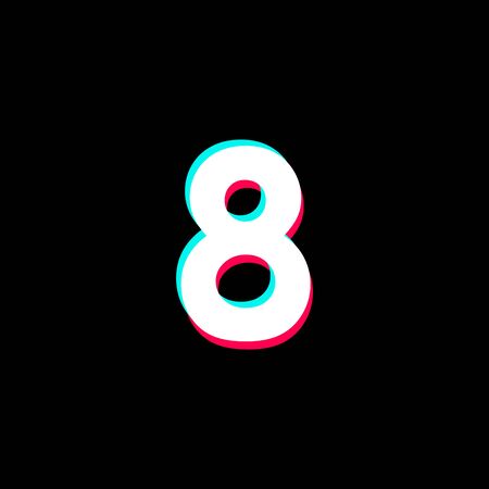 Number 8 Vector Template Design Illustration Design for Anniversary Celebrationのイラスト素材