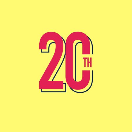 20 Th Anniversary Vector Template Design Illustrationのイラスト素材