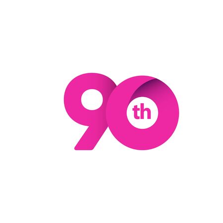 90 Year Anniversary Celebration Vector Template Design Illustrationのイラスト素材
