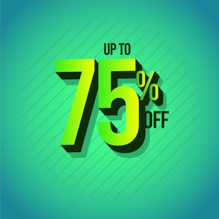 Discount Up to 75% off Label Vector Template Design Illustrationのイラスト素材