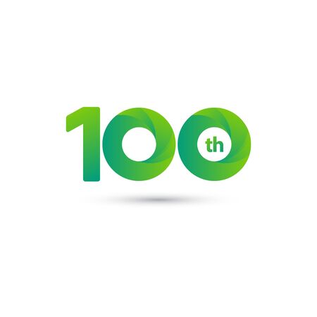 100 Year Anniversary Celebration Vector Template Design Illustrationのイラスト素材