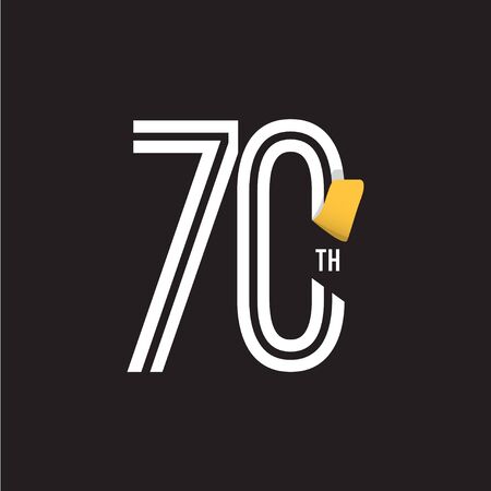 70 Year Anniversary Celebration Vector Template Design Illustrationのイラスト素材