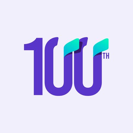 100 Year Anniversary Celebration Vector Template Design Illustrationのイラスト素材