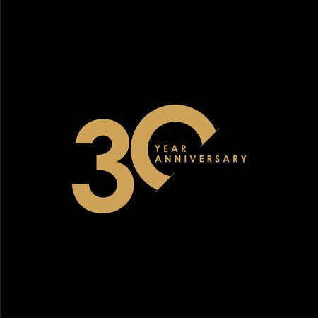30 Year Anniversary Celebration Vector Template Design Illustrationのイラスト素材