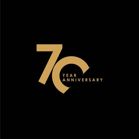 70 Year Anniversary Celebration Vector Template Design Illustrationのイラスト素材