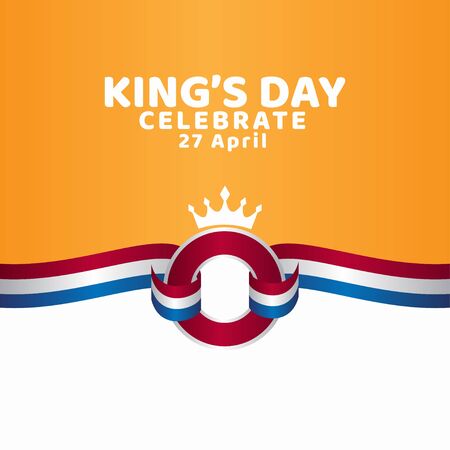 King's Day Celebrate Vector Template Design Illustrationのイラスト素材