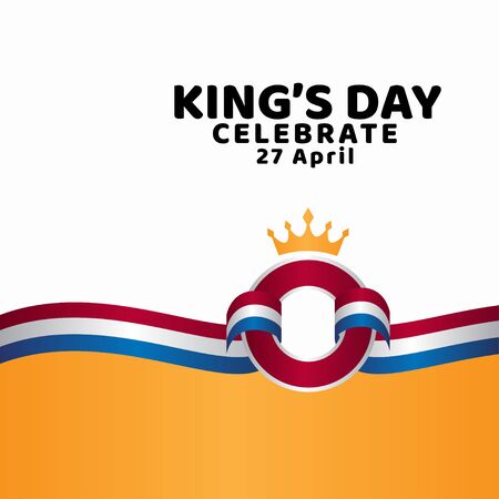 King's Day Celebrate Vector Template Design Illustrationのイラスト素材