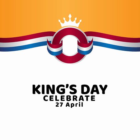 King's Day Celebrate Vector Template Design Illustrationのイラスト素材