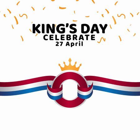 King's Day Celebrate Vector Template Design Illustrationのイラスト素材