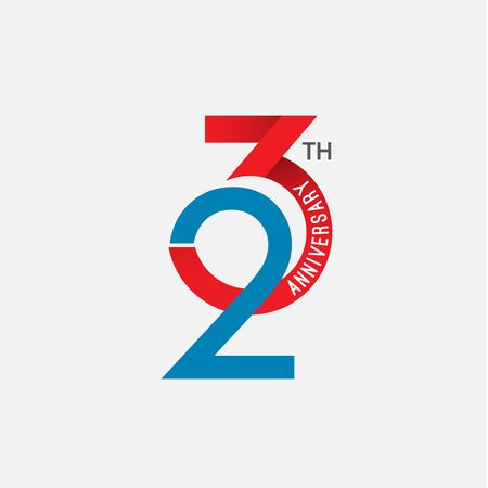 23 th Anniversary Vector Template Design Illustrationのイラスト素材