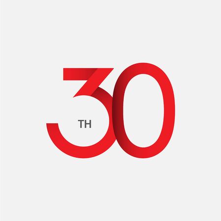 30 th Anniversary Vector Template Design Illustrationのイラスト素材