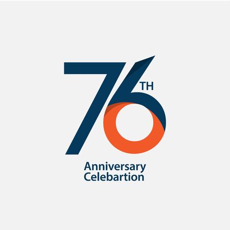 76 th Anniversary Celebration Vector Template Design Illustrationのイラスト素材