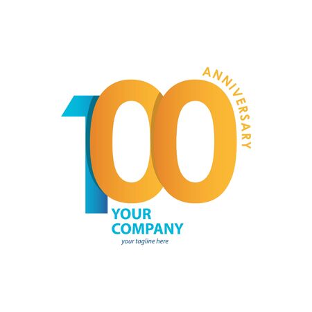 100 Year Anniversary Vector Template Design Illustrationのイラスト素材