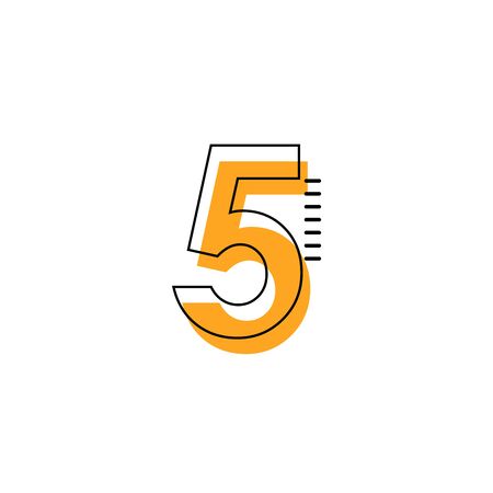 5 Year Anniversary Vector Template Design Illustrationのイラスト素材