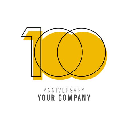 100 Year Anniversary Vector Template Design Illustrationのイラスト素材