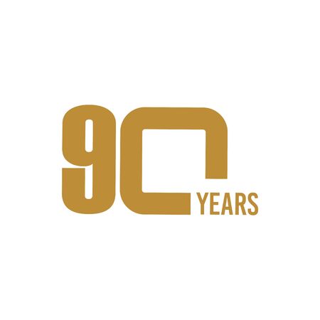 90 Year Anniversary Vector Template Design Illustrationのイラスト素材