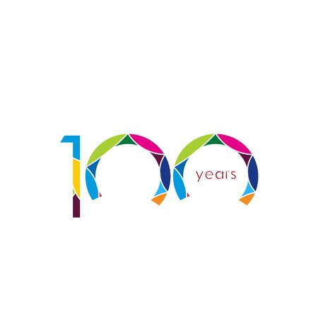 100 Year Anniversary Vector Template Design Illustrationのイラスト素材