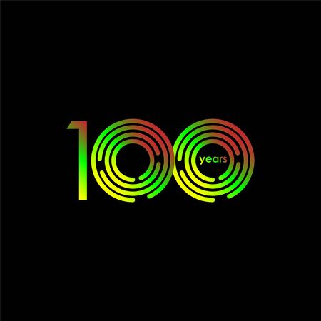 100 Year Anniversary Vector Template Design Illustrationのイラスト素材