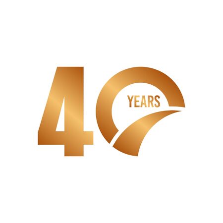 40 Year Anniversary Vector Template Design Illustrationのイラスト素材