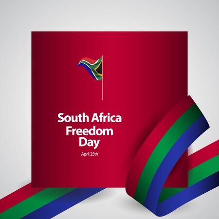 South Africa Freedom Day Flag Vector Template Design Illustrationのイラスト素材
