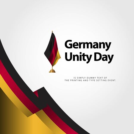 Germany Unity Day Flag Vector Template Design Illustrationのイラスト素材