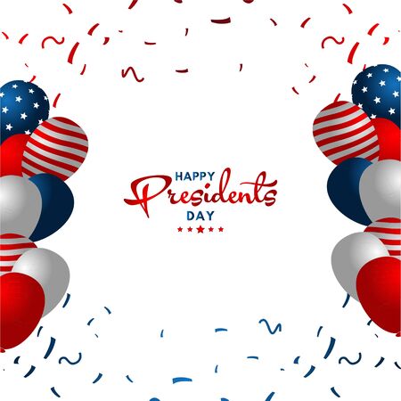 Happy Presidents Day Vector Template Design Illustrationのイラスト素材