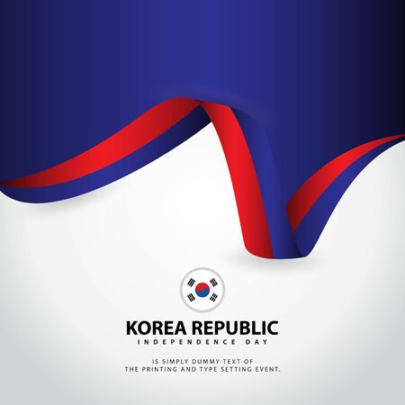 Korea Republic Independence Day Vector Template Design Illustrationのイラスト素材