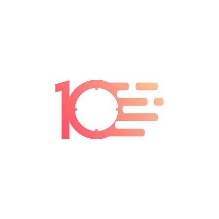 10 Year Anniversary Celebration Vector Template Design Illustrationのイラスト素材