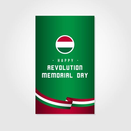 Happy Revolution Memorial Day Vector Template Design Illustrationのイラスト素材
