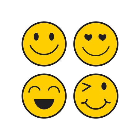 Smile Vector Template Design Illustrationのイラスト素材