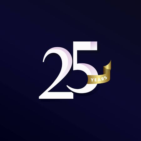 25 Years Anniversary Celebration Vector Template Design Illustrationのイラスト素材