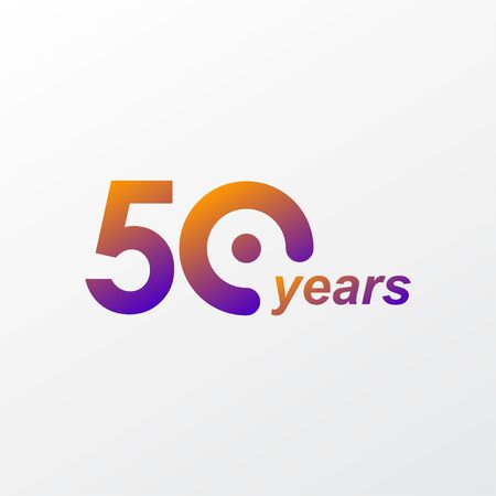 50 Years Anniversary Celebration Vector Template Design Illustrationのイラスト素材
