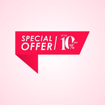 Discount Special Offer up to 10% off Label Vector Template Design Illustrationのイラスト素材