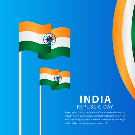 Happy India Independence Day Celebration Vector Template Design Illustrationのイラスト素材