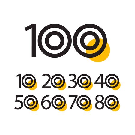 100 Years Anniversary Celebration Vector Template Design Illustrationのイラスト素材
