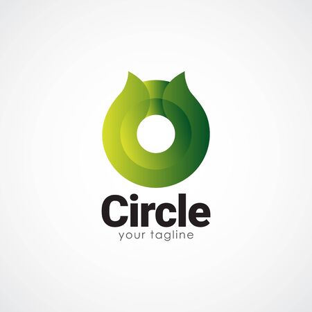 Circle Logo Gradient Vector Template Design Illustrationのイラスト素材