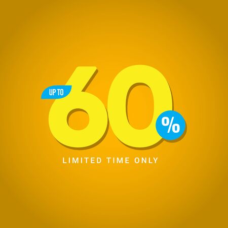 Discount up to 60% Limited Time Only Vector Template Design Illustrationのイラスト素材