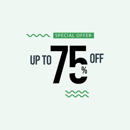 Discount Special Offer up to 75% off Vector Template Design Illustration