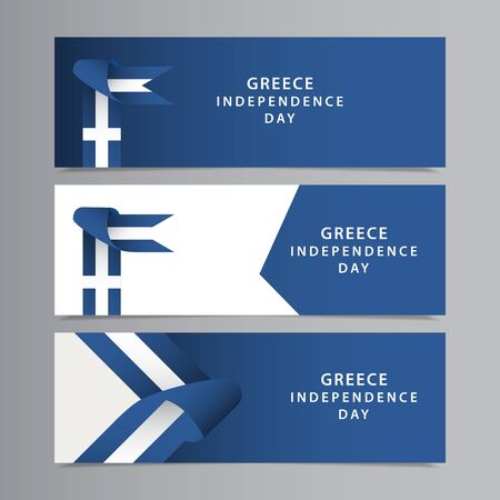 Happy Greece Independence Day Celebration Vector Template Design Illustrationのイラスト素材