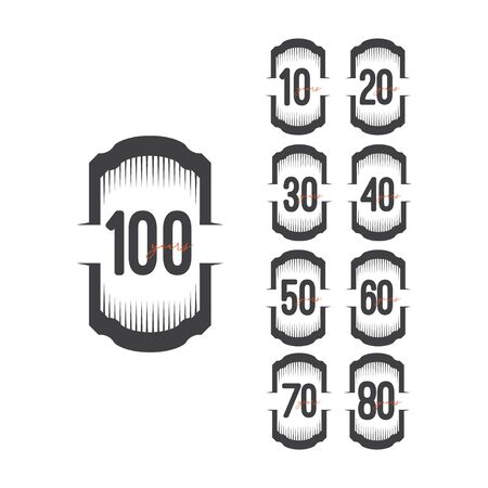 100 Years Anniversary Celebration Vector Template Design Illustrationのイラスト素材