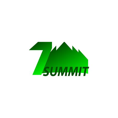 Seven Summit Logo Vector Template Design Illustrationのイラスト素材