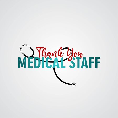 Thanks You Medical Staff Vector Template Design Illustrationのイラスト素材