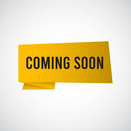 Coming Soon Label Tag Logo Vector Template Design Illustrationのイラスト素材